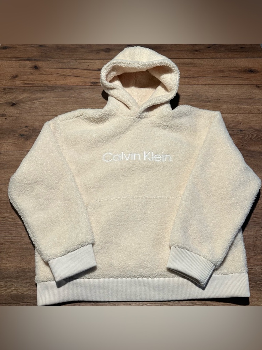 Calvin Klein Sherpa Hoodie Size M.